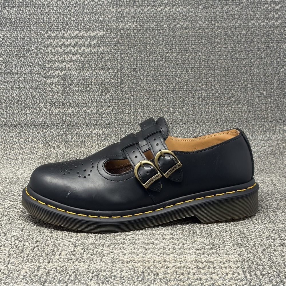 Dr Martens 12916 Women's 8 Single Right Black Leather Double Buckle Mary Jane